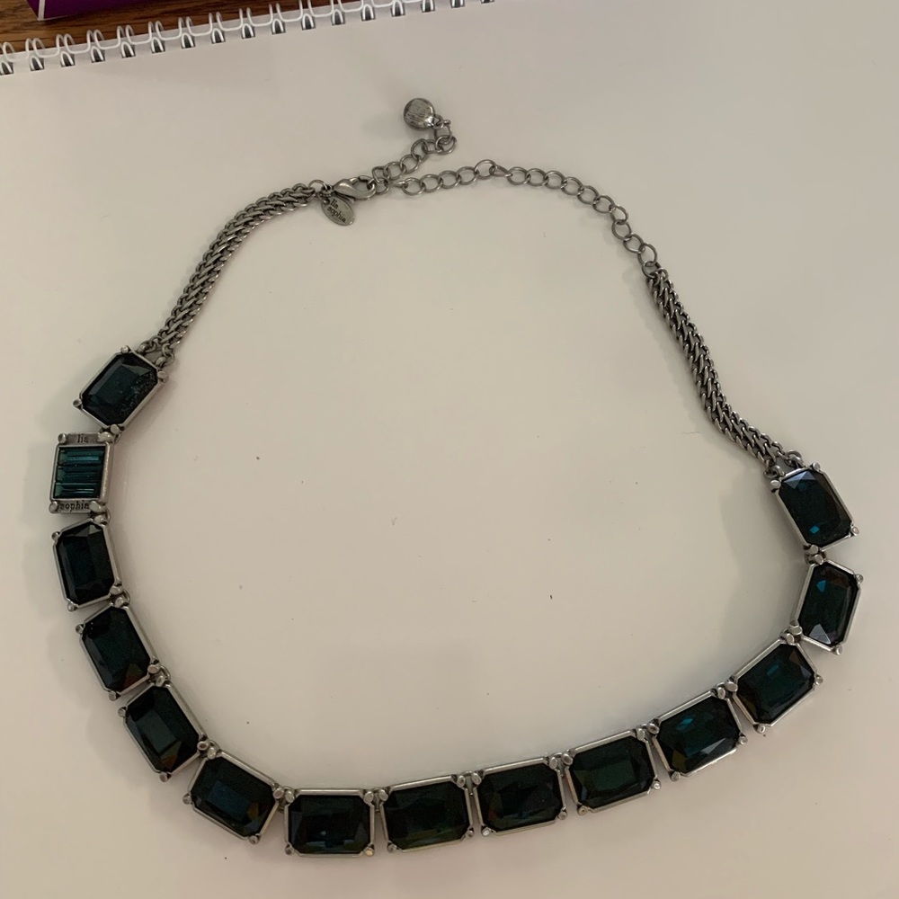 Lia Sophia Block necklace dark navy blue!